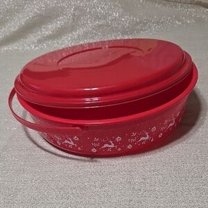 Festive Red Reindeer Container